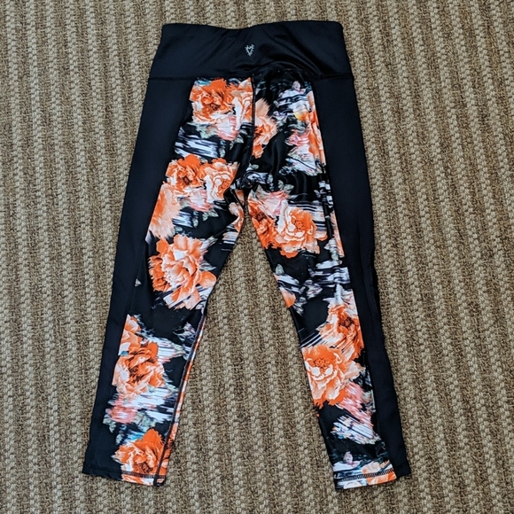 Betsey Johnson Floral Cut Out Leggings Small - Picture 5 of 7